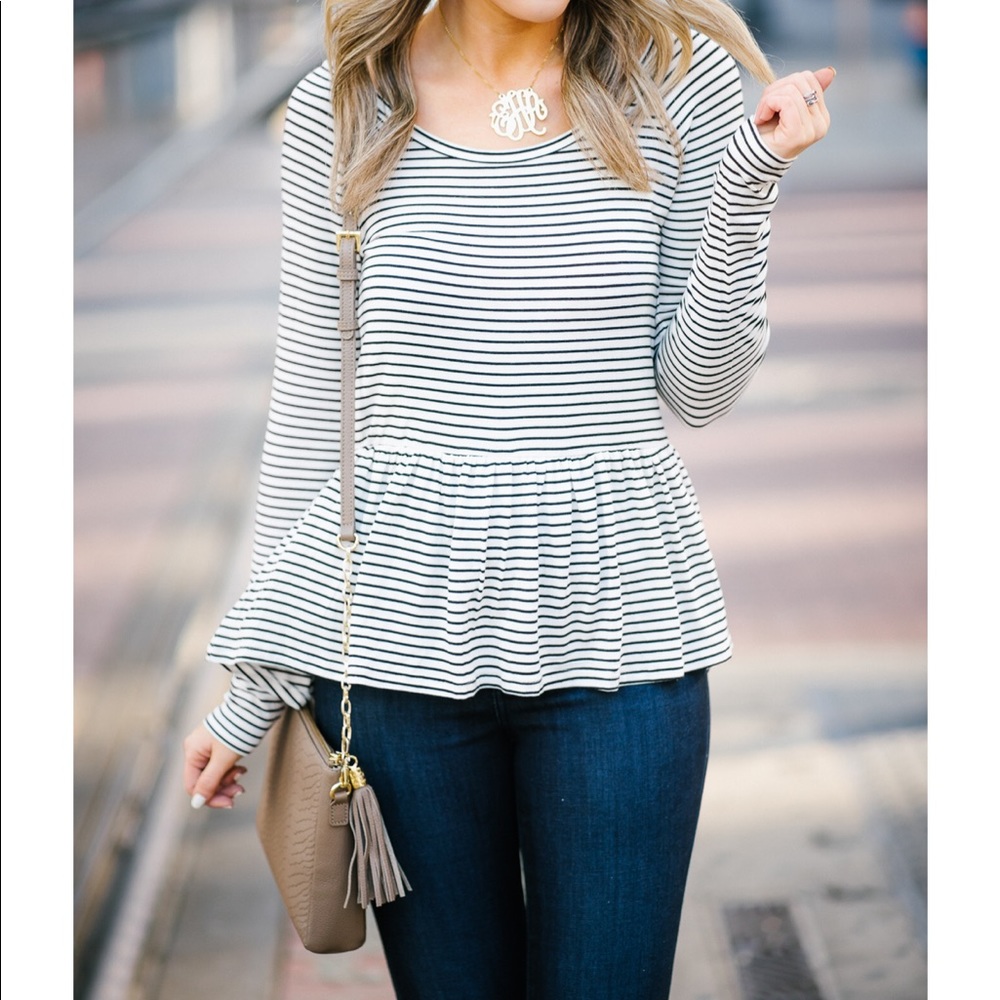 NWOT Striped Long Sleeve Top
